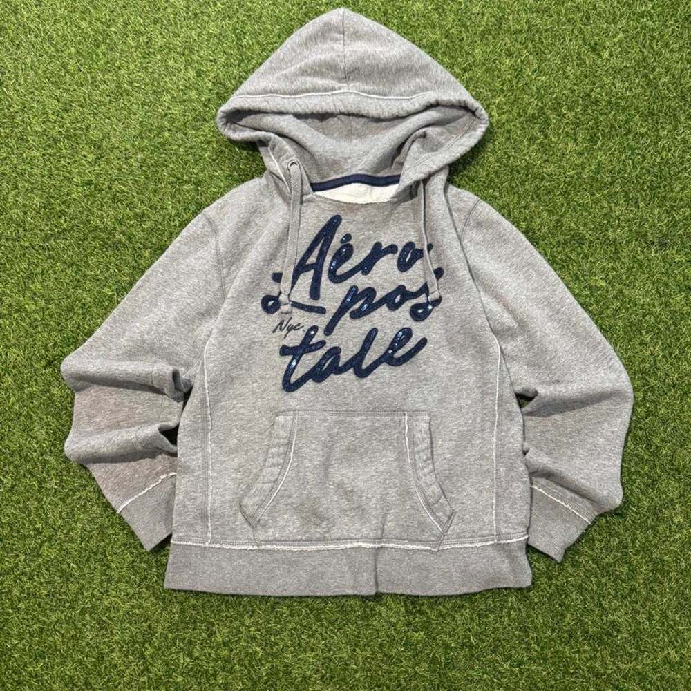Gray aeropostale hoodie with blue